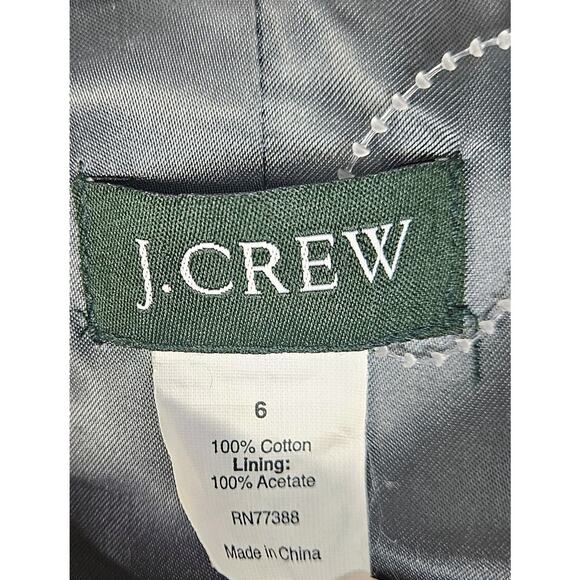 J. Crew Trench Coat Long Fully Lined Long Sleeve Ruffle Belt Collared Cotton - Picture 5 of 5